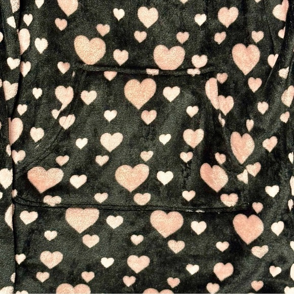 WILDFOX Oversized Plush Heart Print Long Sleeve Hooded Lounger - Picture 5 of 10